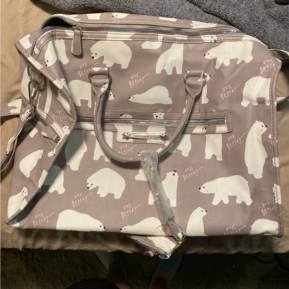 Betsy Johnson polar bear bag